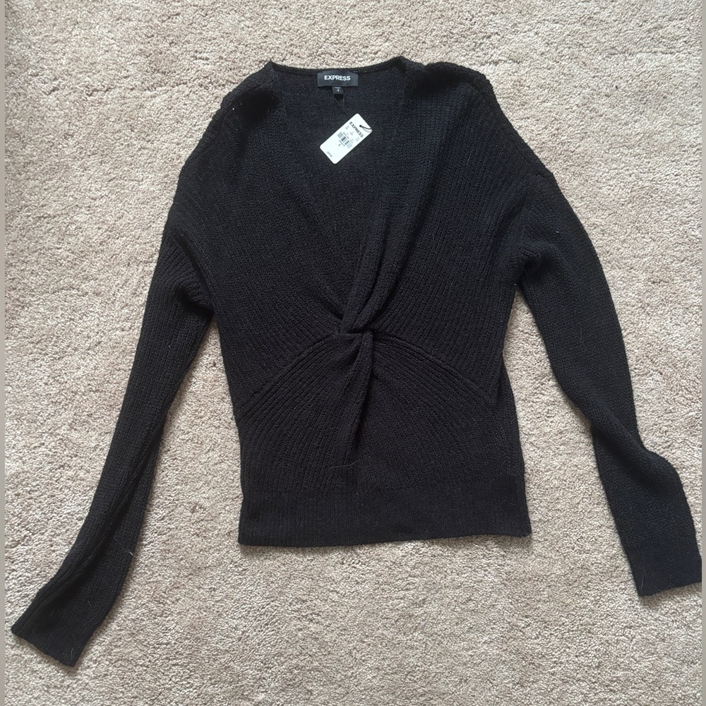 Express Elegant Black Knit Sweater-NWT